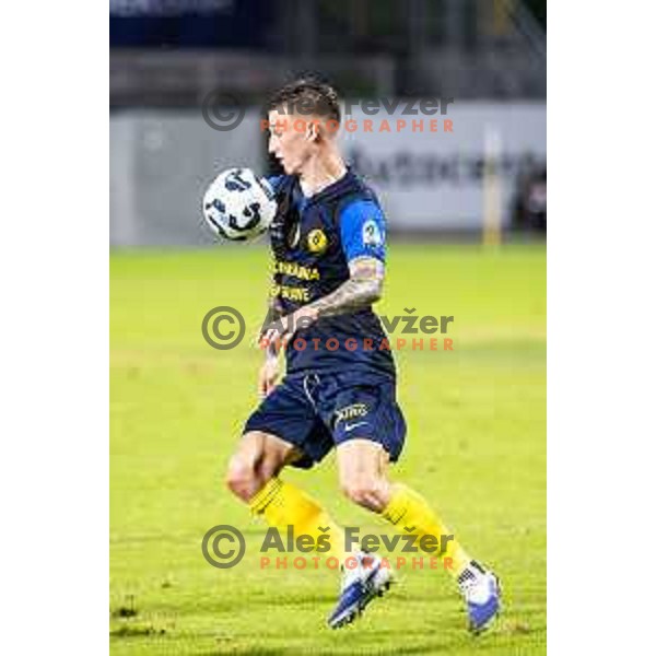 Franko Kovacevic in action during UEFA Europa League 2025/26 qualifier football match between NK Celje (SLO) and AEK Larnaca FC (CYP) in Stadion z’dezele, Celje, Slovenia on July 24, 2025. Photo: Jure Banfi