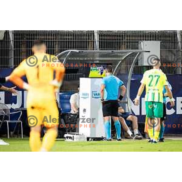 in action during UEFA Europa League 2025/26 qualifier football match between NK Celje (SLO) and AEK Larnaca FC (CYP) in Stadion z’dezele, Celje, Slovenia on July 24, 2025. Photo: Jure Banfi