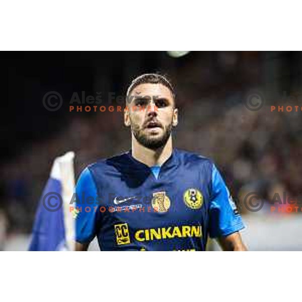 Sturm in action during UEFA Europa League 2025/26 qualifier football match between NK Celje (SLO) and AEK Larnaca FC (CYP) in Stadion z’dezele, Celje, Slovenia on July 24, 2025. Photo: Jure Banfi