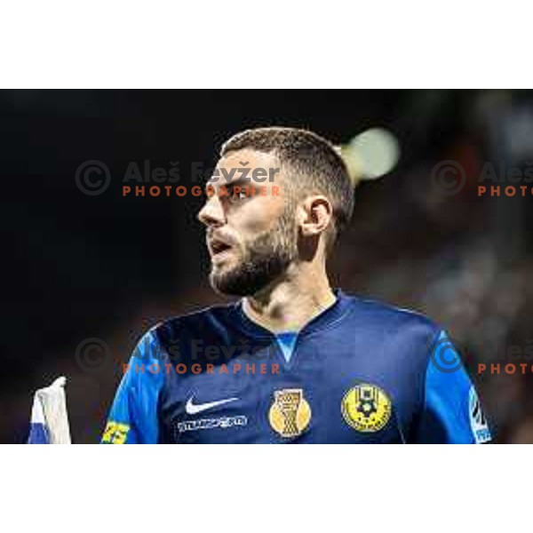 Sturm in action during UEFA Europa League 2025/26 qualifier football match between NK Celje (SLO) and AEK Larnaca FC (CYP) in Stadion z’dezele, Celje, Slovenia on July 24, 2025. Photo: Jure Banfi