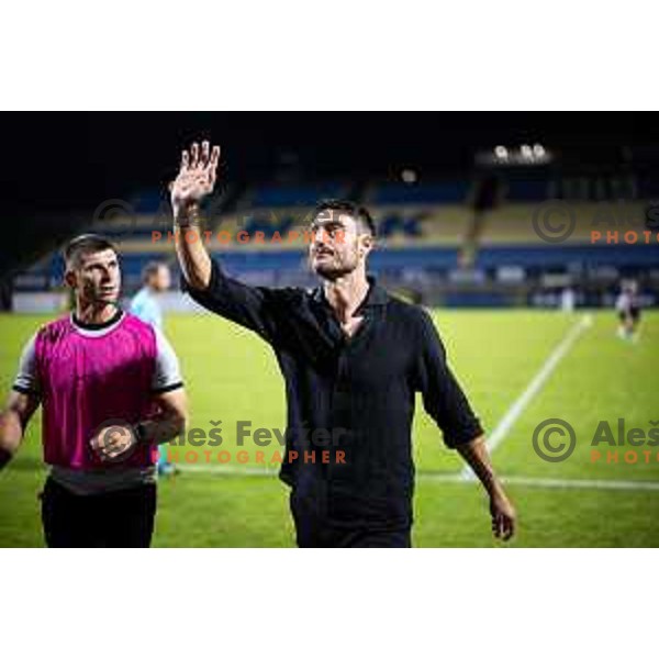 Albert Riera, head coach of NK Celje during UEFA Europa League 2025/26 qualifier football match between NK Celje (SLO) and AEK Larnaca FC (CYP) in Stadion z’dezele, Celje, Slovenia on July 24, 2025. Photo: Jure Banfi