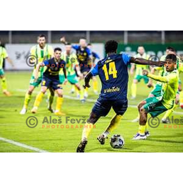 in action during UEFA Europa League 2025/26 qualifier football match between NK Celje (SLO) and AEK Larnaca FC (CYP) in Stadion z’dezele, Celje, Slovenia on July 24, 2025. Photo: Jure Banfi