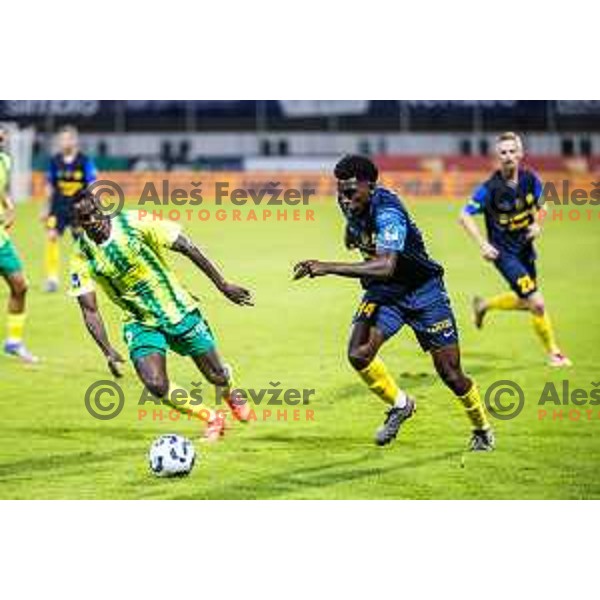 Chidi in action during UEFA Europa League 2025/26 qualifier football match between NK Celje (SLO) and AEK Larnaca FC (CYP) in Stadion z’dezele, Celje, Slovenia on July 24, 2025. Photo: Jure Banfi