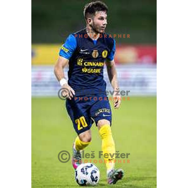 Nikita Iosifov in action during UEFA Europa League 2025/26 qualifier football match between NK Celje (SLO) and AEK Larnaca FC (CYP) in Stadion z’dezele, Celje, Slovenia on July 24, 2025. Photo: Jure Banfi