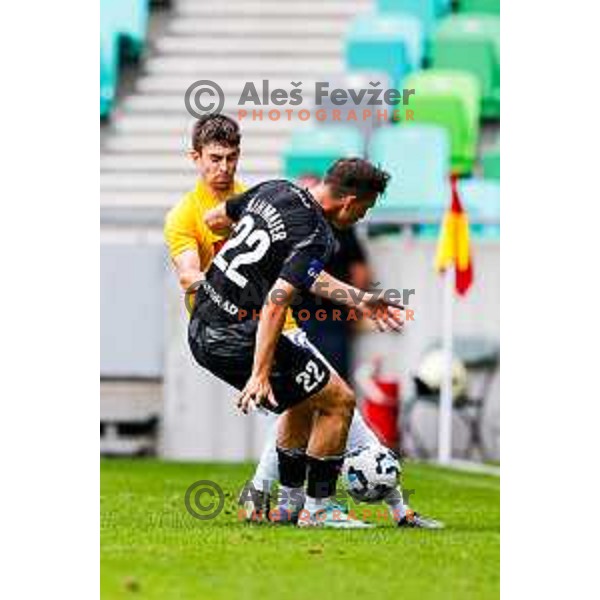 in action during Prva liga Telemach 2025/2026 football match between Bravo and Mura in Ljubljana, Slovenia on July 26, 2025