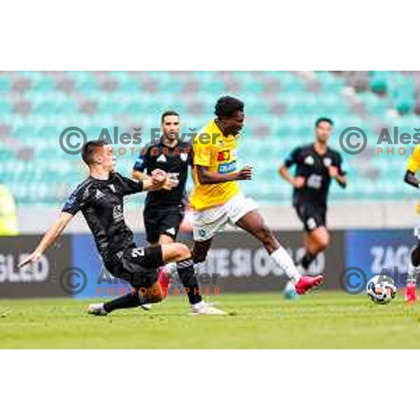 in action during Prva liga Telemach 2025/2026 football match between Bravo and Mura in Ljubljana, Slovenia on July 26, 2025
