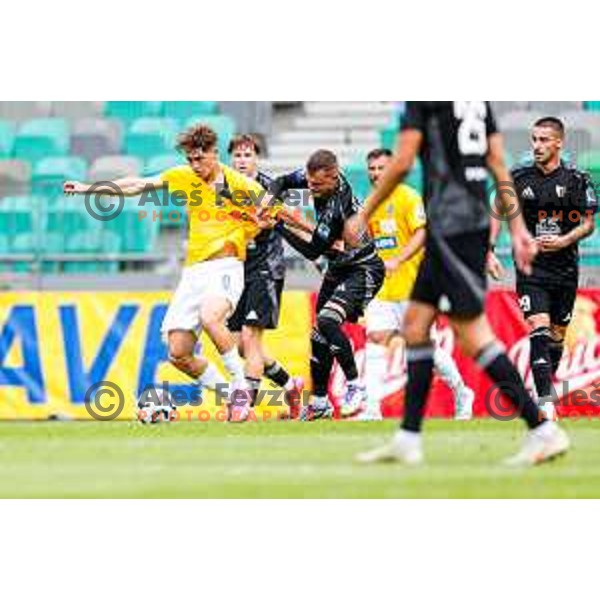 in action during Prva liga Telemach 2025/2026 football match between Bravo and Mura in Ljubljana, Slovenia on July 26, 2025