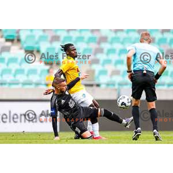 in action during Prva liga Telemach 2025/2026 football match between Bravo and Mura in Ljubljana, Slovenia on July 26, 2025