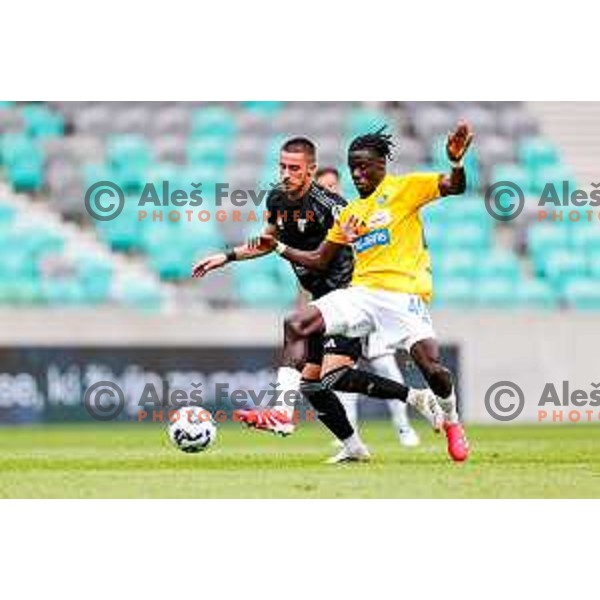 in action during Prva liga Telemach 2025/2026 football match between Bravo and Mura in Ljubljana, Slovenia on July 26, 2025