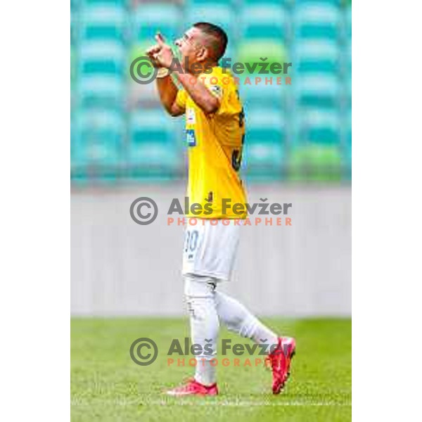 Jakoslav Stankovic of Bravo celebrates a goal during Prva liga Telemach 2025/2026 football match between Bravo and Mura in Ljubljana, Slovenia on July 26, 2025