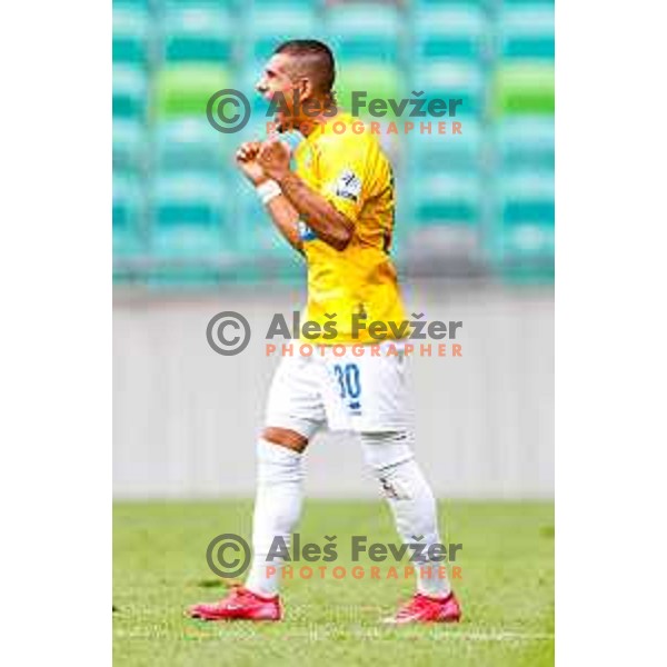 Jakoslav Stankovic of Bravo celebrates a goal during Prva liga Telemach 2025/2026 football match between Bravo and Mura in Ljubljana, Slovenia on July 26, 2025