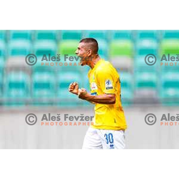 Jakoslav Stankovic of Bravo celebrates a goal during Prva liga Telemach 2025/2026 football match between Bravo and Mura in Ljubljana, Slovenia on July 26, 2025