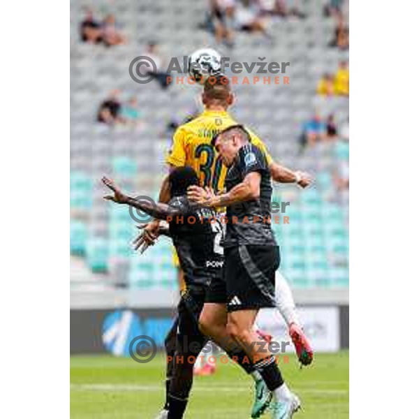 in action during Prva liga Telemach 2025/2026 football match between Bravo and Mura in Ljubljana, Slovenia on July 26, 2025