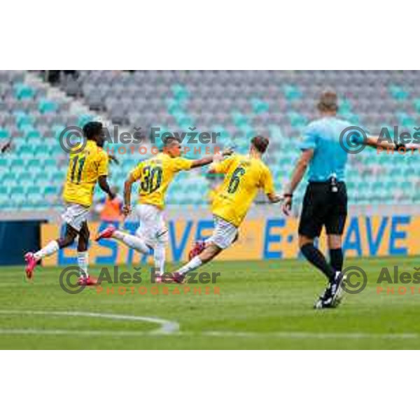 in action during Prva liga Telemach 2025/2026 football match between Bravo and Mura in Ljubljana, Slovenia on July 26, 2025