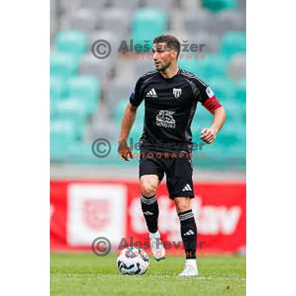 in action during Prva liga Telemach 2025/2026 football match between Bravo and Mura in Ljubljana, Slovenia on July 26, 2025