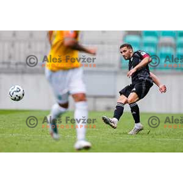 in action during Prva liga Telemach 2025/2026 football match between Bravo and Mura in Ljubljana, Slovenia on July 26, 2025