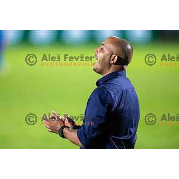 Jura Arsic, head coach of NK Aluminij during Prva liga Telemach football match between NK Aluminij and NK Olimpija in Sportni park Aluminij, Kidricevo, Slovenia on July 26, 2025. Photo: Jure Banfi
