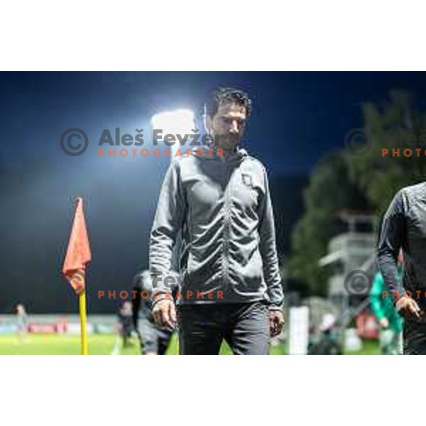 Jorge Simao, head coach of NK Olimpija during Prva liga Telemach football match between NK Aluminij and NK Olimpija in Sportni park Aluminij, Kidricevo, Slovenia on July 26, 2025. Photo: Jure Banfi