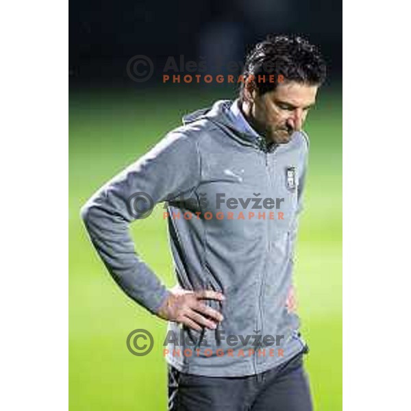 Jorge Simao, head coach of NK Olimpija during Prva liga Telemach football match between NK Aluminij and NK Olimpija in Sportni park Aluminij, Kidricevo, Slovenia on July 26, 2025. Photo: Jure Banfi