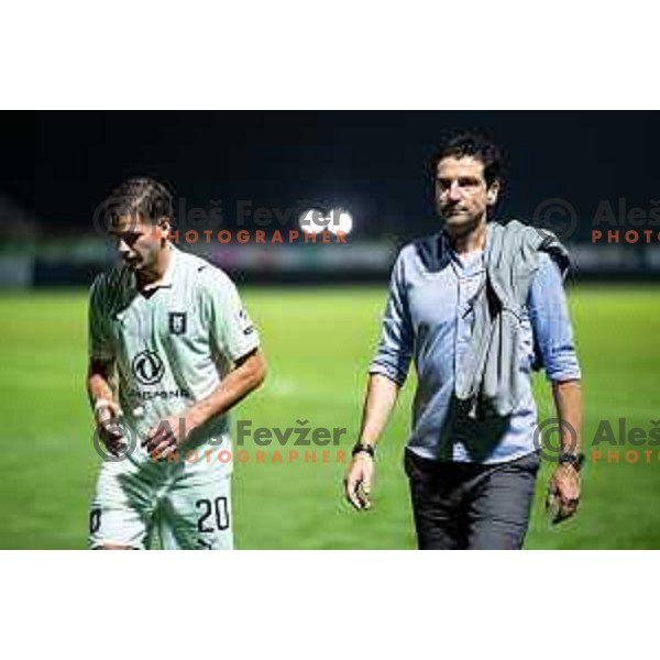 Jorge Simao, head coach of NK Olimpija during Prva liga Telemach football match between NK Aluminij and NK Olimpija in Sportni park Aluminij, Kidricevo, Slovenia on July 26, 2025. Photo: Jure Banfi