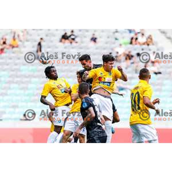 in action during Prva liga Telemach 2025/2026 football match between Bravo and Mura in Ljubljana, Slovenia on July 26, 2025