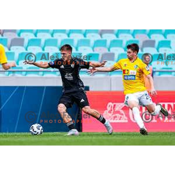 in action during Prva liga Telemach 2025/2026 football match between Bravo and Mura in Ljubljana, Slovenia on July 26, 2025