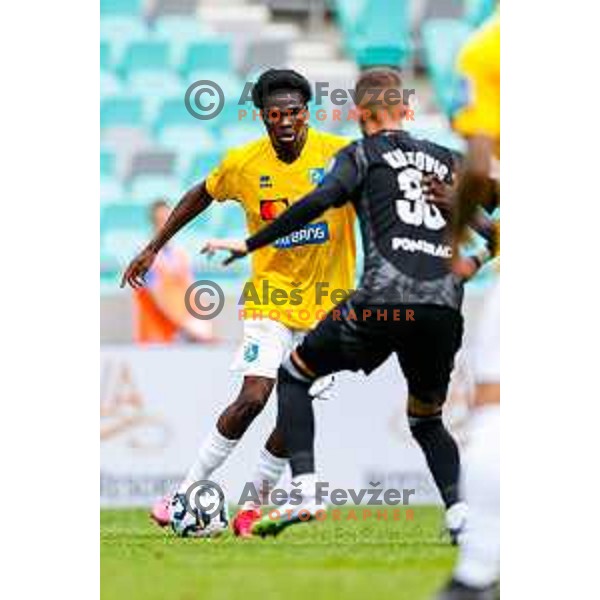 in action during Prva liga Telemach 2025/2026 football match between Bravo and Mura in Ljubljana, Slovenia on July 26, 2025