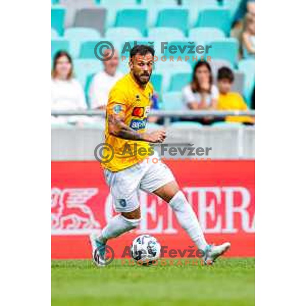 in action during Prva liga Telemach 2025/2026 football match between Bravo and Mura in Ljubljana, Slovenia on July 26, 2025