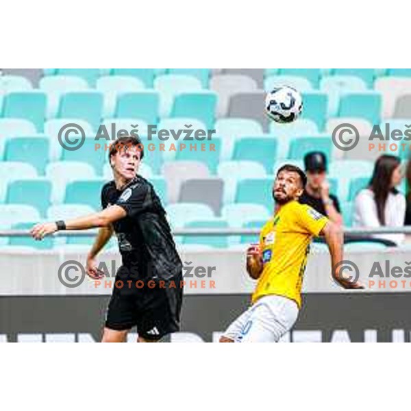 in action during Prva liga Telemach 2025/2026 football match between Bravo and Mura in Ljubljana, Slovenia on July 26, 2025