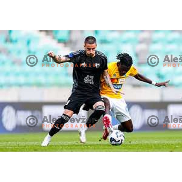 in action during Prva liga Telemach 2025/2026 football match between Bravo and Mura in Ljubljana, Slovenia on July 26, 2025