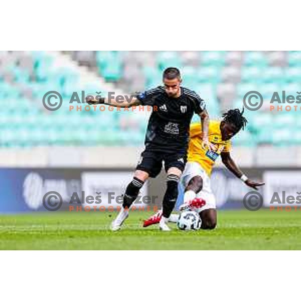 in action during Prva liga Telemach 2025/2026 football match between Bravo and Mura in Ljubljana, Slovenia on July 26, 2025