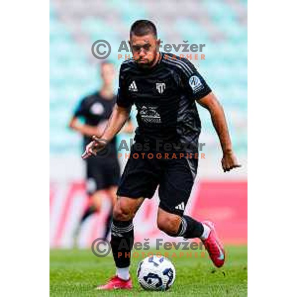 in action during Prva liga Telemach 2025/2026 football match between Bravo and Mura in Ljubljana, Slovenia on July 26, 2025