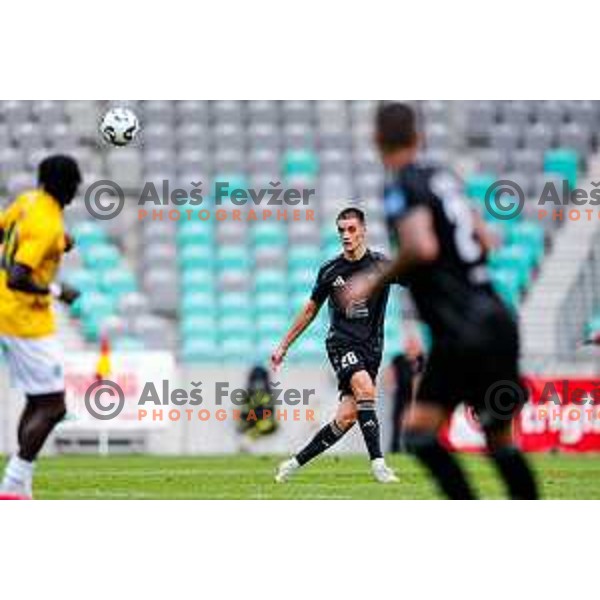 in action during Prva liga Telemach 2025/2026 football match between Bravo and Mura in Ljubljana, Slovenia on July 26, 2025