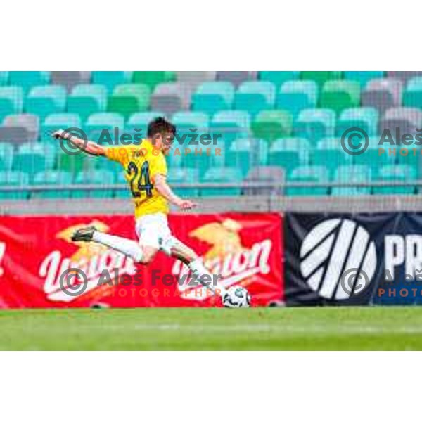 in action during Prva liga Telemach 2025/2026 football match between Bravo and Mura in Ljubljana, Slovenia on July 26, 2025