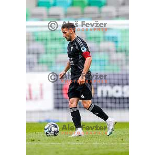 in action during Prva liga Telemach 2025/2026 football match between Bravo and Mura in Ljubljana, Slovenia on July 26, 2025
