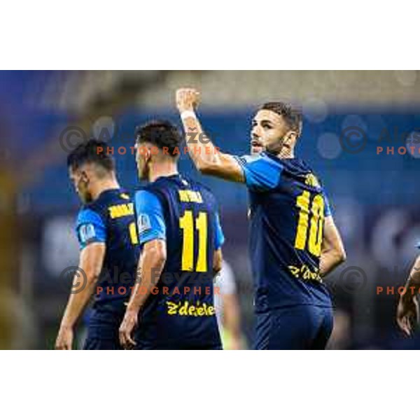 Danijel Sturm celebrates goal during Prva liga Telemach football match between NK Celje and NK Kalcer Radomlje in Stadion z’dezele, Celje, Slovenia on July 27, 2025. Photo: Jure Banfi