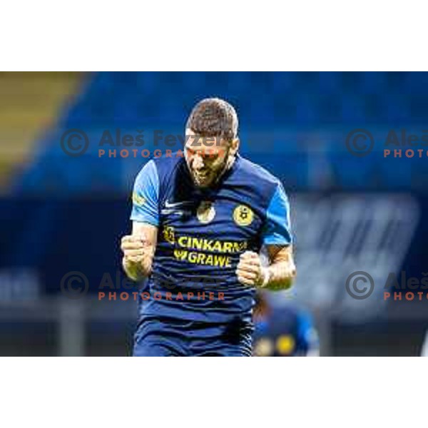 Danijel Sturm celebrates goal during Prva liga Telemach football match between NK Celje and NK Kalcer Radomlje in Stadion z’dezele, Celje, Slovenia on July 27, 2025. Photo: Jure Banfi