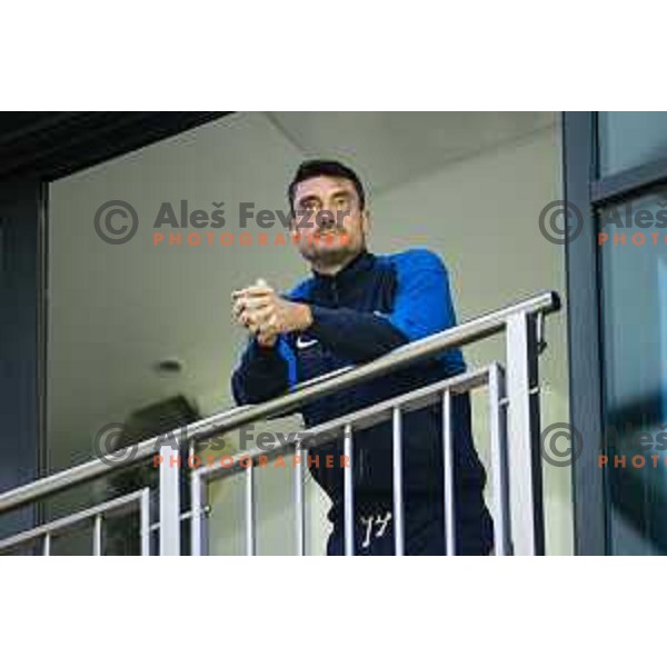 Suspended Albert Riera, head coach of NK Celje during Prva liga Telemach football match between NK Celje and NK Kalcer Radomlje in Stadion z’dezele, Celje, Slovenia on July 27, 2025. Photo: Jure Banfi