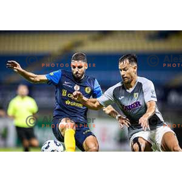 in action during Prva liga Telemach football match between NK Celje and NK Kalcer Radomlje in Stadion z’dezele, Celje, Slovenia on July 27, 2025. Photo: Jure Banfi