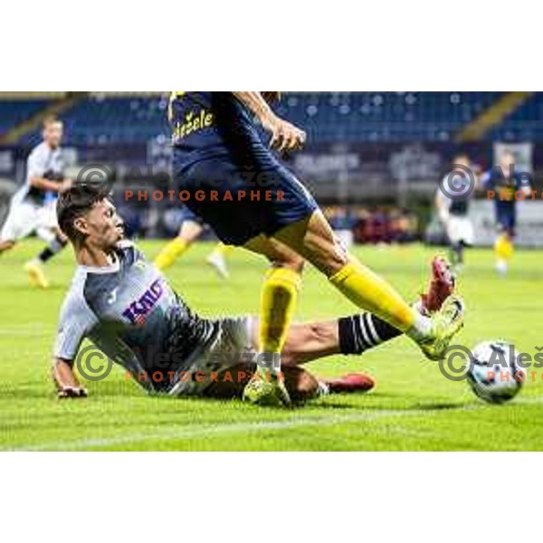 in action during Prva liga Telemach football match between NK Celje and NK Kalcer Radomlje in Stadion z’dezele, Celje, Slovenia on July 27, 2025. Photo: Jure Banfi