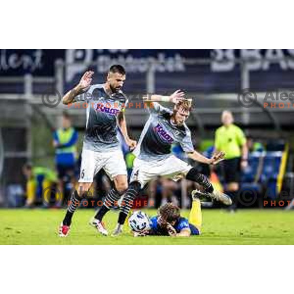 in action during Prva liga Telemach football match between NK Celje and NK Kalcer Radomlje in Stadion z’dezele, Celje, Slovenia on July 27, 2025. Photo: Jure Banfi