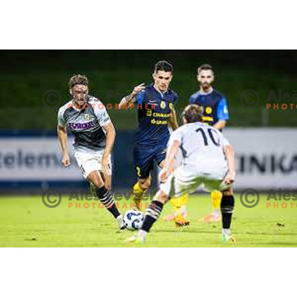in action during Prva liga Telemach football match between NK Celje and NK Kalcer Radomlje in Stadion z’dezele, Celje, Slovenia on July 27, 2025. Photo: Jure Banfi