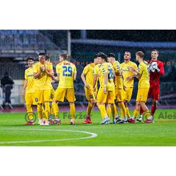 in action during Prva liga Telemach 2025/2026 football match between Dozmale and Maribor in Domzale, Slovenia on July 27, 2025