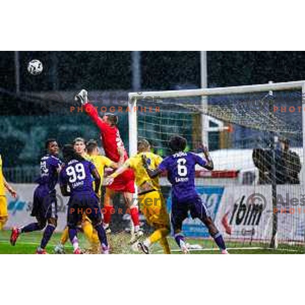 in action during Prva liga Telemach 2025/2026 football match between Dozmale and Maribor in Domzale, Slovenia on July 27, 2025