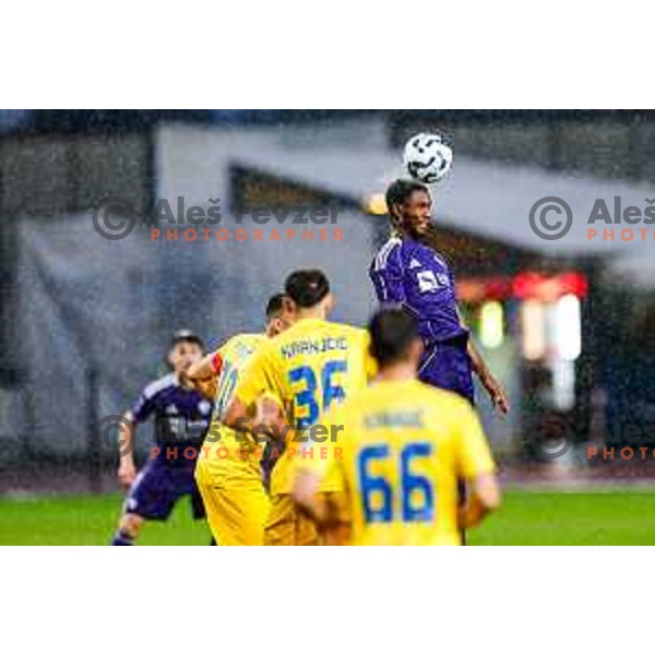 in action during Prva liga Telemach 2025/2026 football match between Dozmale and Maribor in Domzale, Slovenia on July 27, 2025