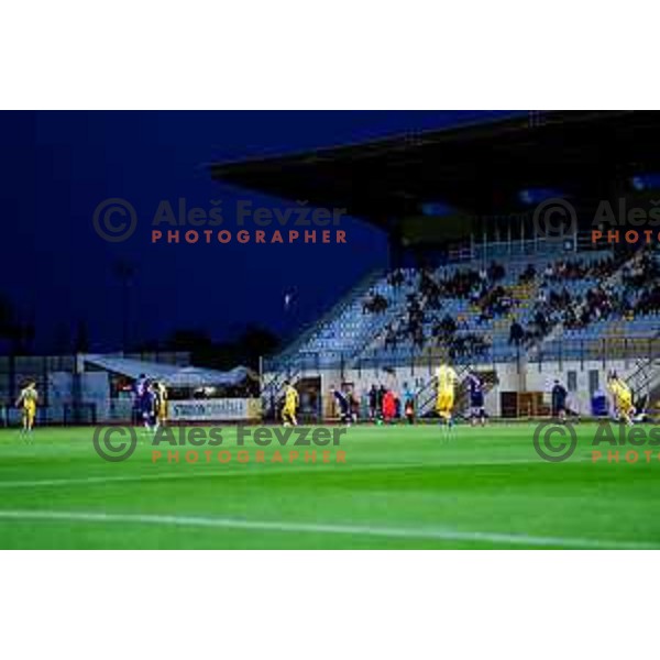in action during Prva liga Telemach 2025/2026 football match between Dozmale and Maribor in Domzale, Slovenia on July 27, 2025