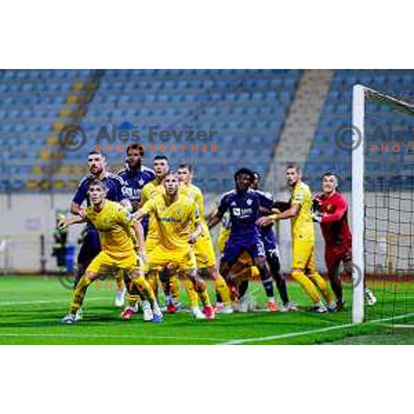in action during Prva liga Telemach 2025/2026 football match between Dozmale and Maribor in Domzale, Slovenia on July 27, 2025