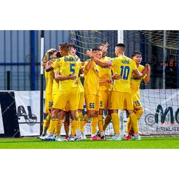 in action during Prva liga Telemach 2025/2026 football match between Dozmale and Maribor in Domzale, Slovenia on July 27, 2025