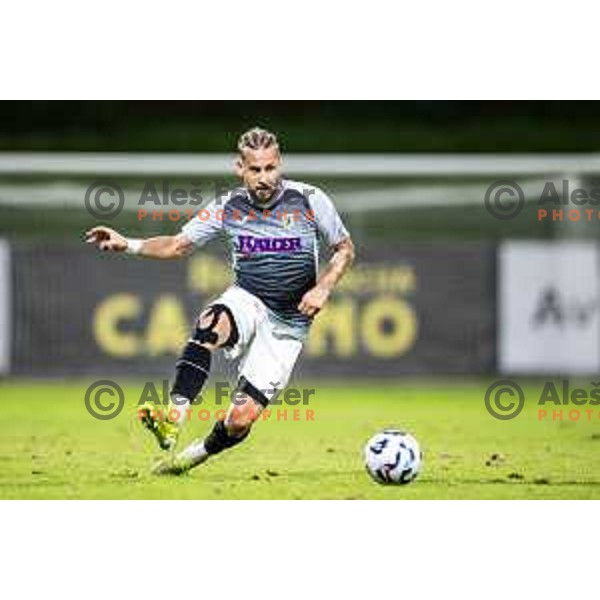 Sandro Zukic in action during Prva liga Telemach football match between NK Celje and NK Kalcer Radomlje in Stadion z’dezele, Celje, Slovenia on July 27, 2025. Photo: Jure Banfi