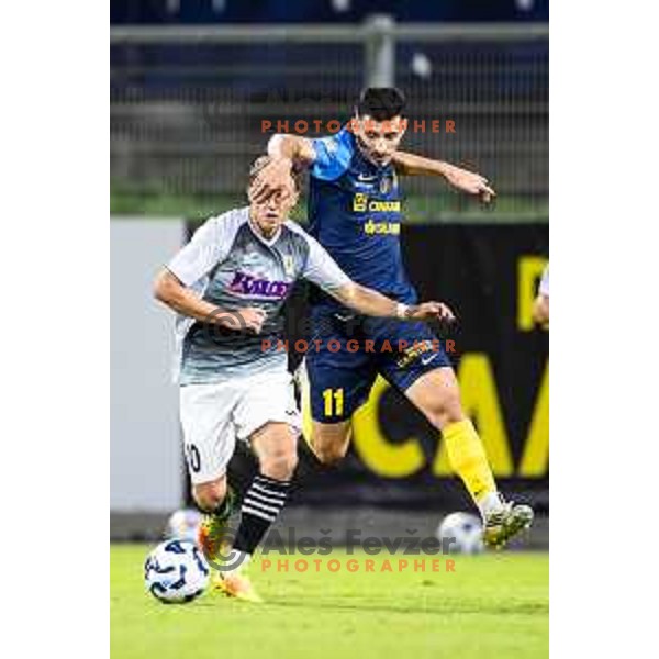 in action during Prva liga Telemach football match between NK Celje and NK Kalcer Radomlje in Stadion z’dezele, Celje, Slovenia on July 27, 2025. Photo: Jure Banfi